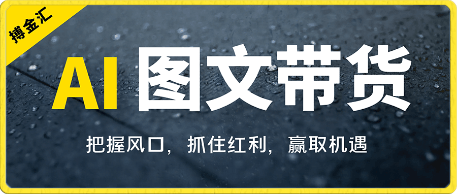 博金汇-AI图文带货项目