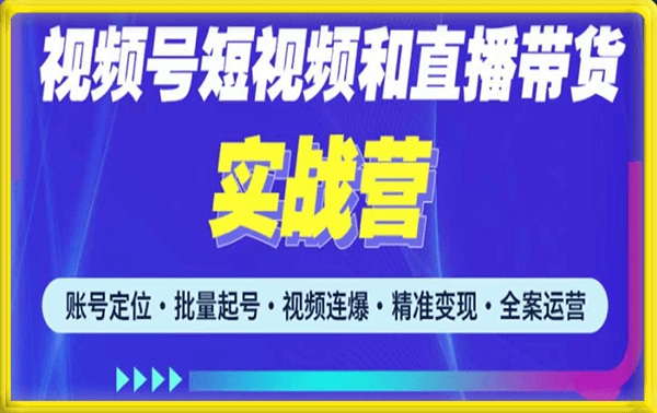 小卒-2023最新微信视频号引流和变现全套运营实战课程
