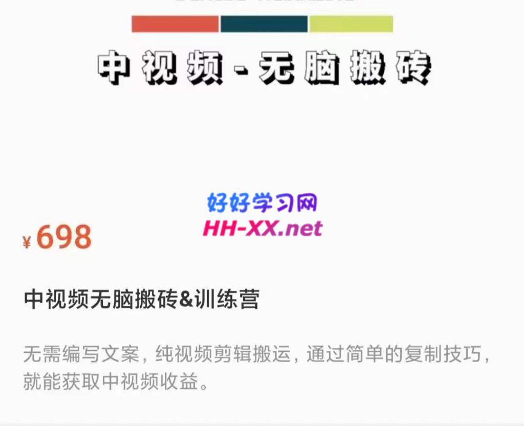 中视频无脑搬砖