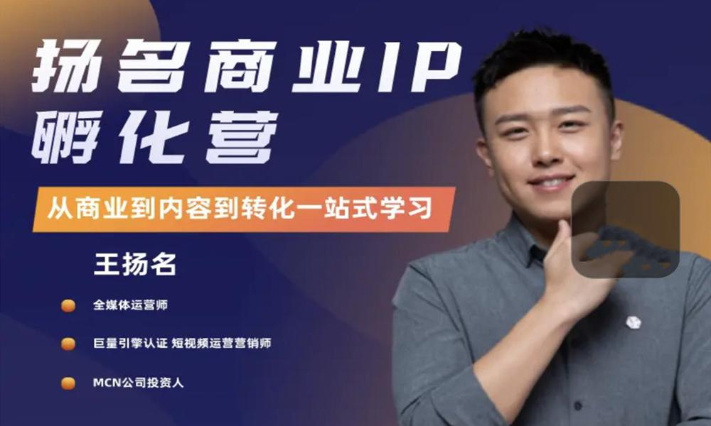 王扬名·商业IP孵化训练营