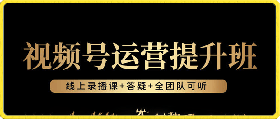 子孺-视频号运营提升班