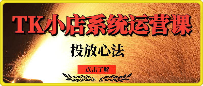 Allen-TK小店系统运营课