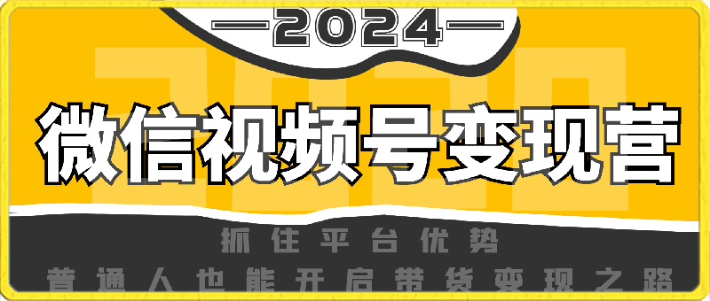 北城老师·微信视频号变现营
