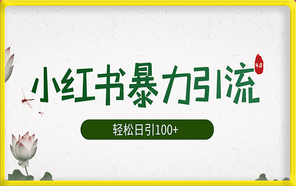小红书暴力引流4.0,日引100+精准粉丝
