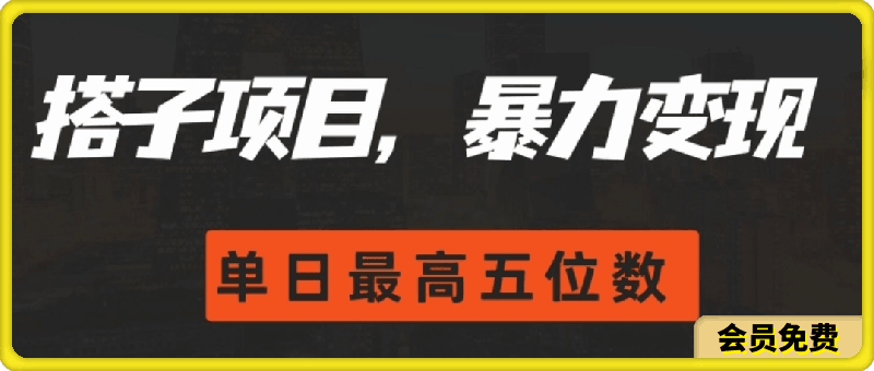 搭子项目,暴力变现,单日最高破五位数