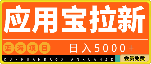 2024应用宝拉新,真正的蓝海项目,每天动动手指,日入5000+