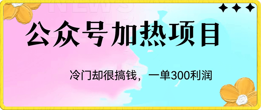 冷門公衆号加熱項目