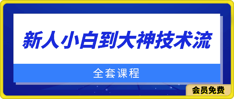 新人小白到大神技术流全套课程