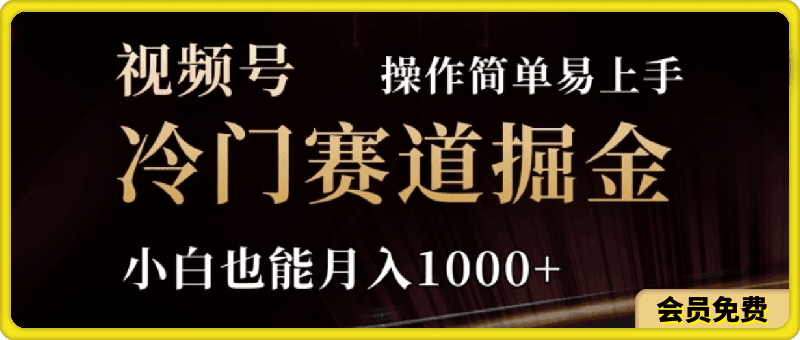 2024视频号三国冷门赛道掘金,操作简单轻松上手,小白也能月入1000+