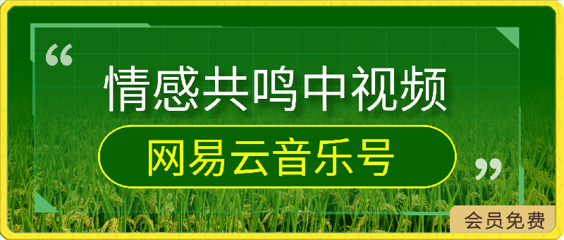 情感共鸣中视频网易云音乐号,每天两小时月入过万,适合宝妈、大学生
