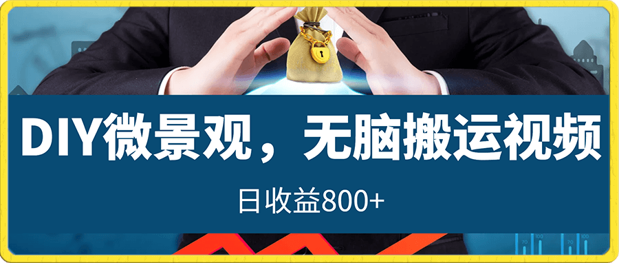 DIY微景观,无脑搬运视频,日收益800+