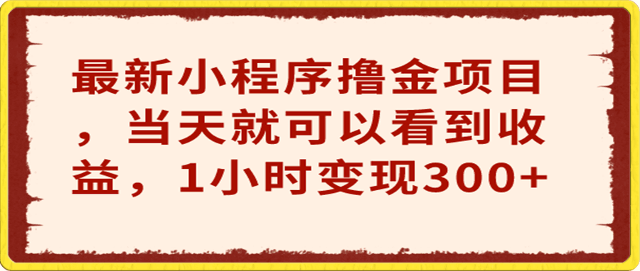 小程序撸金项目