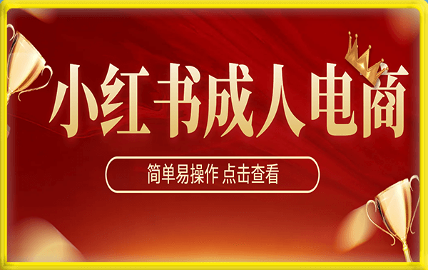 小红书成人电商项目,简单易操作