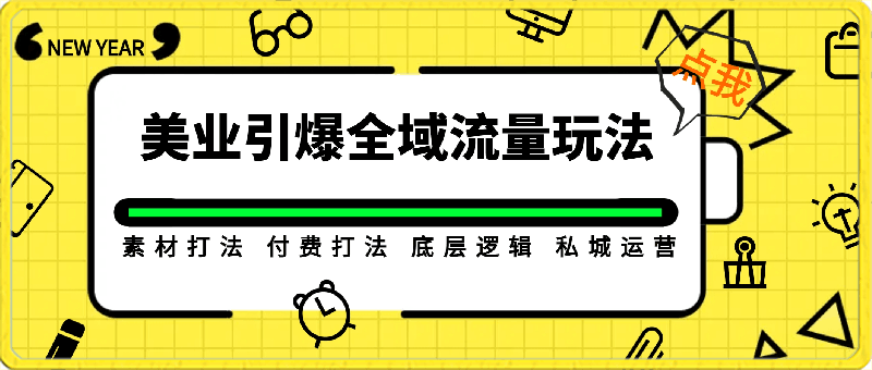2024美业-引爆全域流量玩法,素材打法 付费打法 底层逻辑 私城运营等