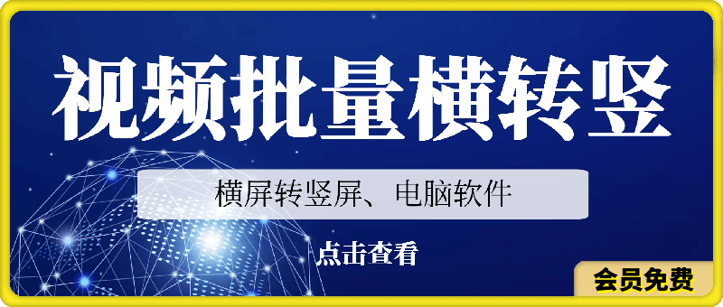 视频批量横屏转竖屏软件