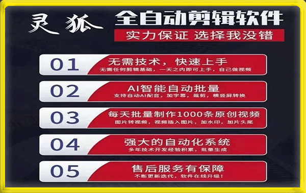 灵狐全‮动自‬AI智‮剪能‬辑