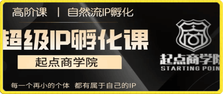 超级符号IP孵化高阶课