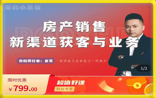 皮哥·房产销售新渠道获客与业务