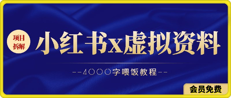 小红书x虚拟资料丨之研报项目拆解丨4000字喂饭教程