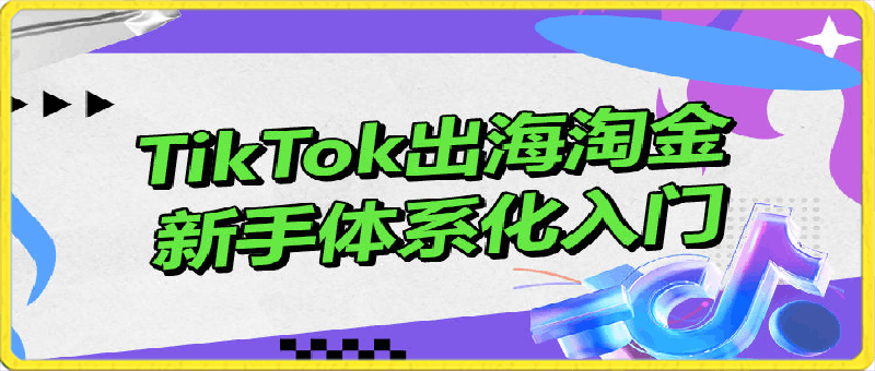 TikTok出海淘金,新手体系化入门