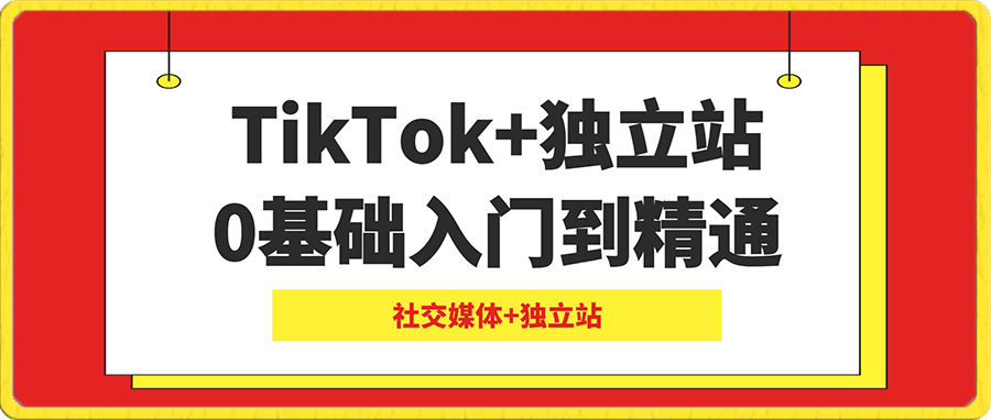TikTok+独立站0基础入门到精通