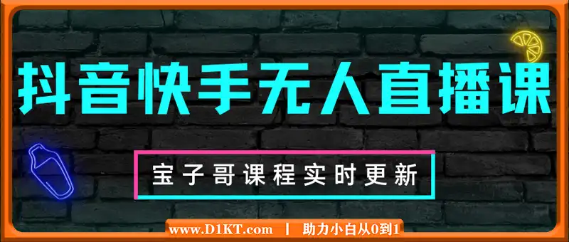 宝子哥·抖音快手无人直播课