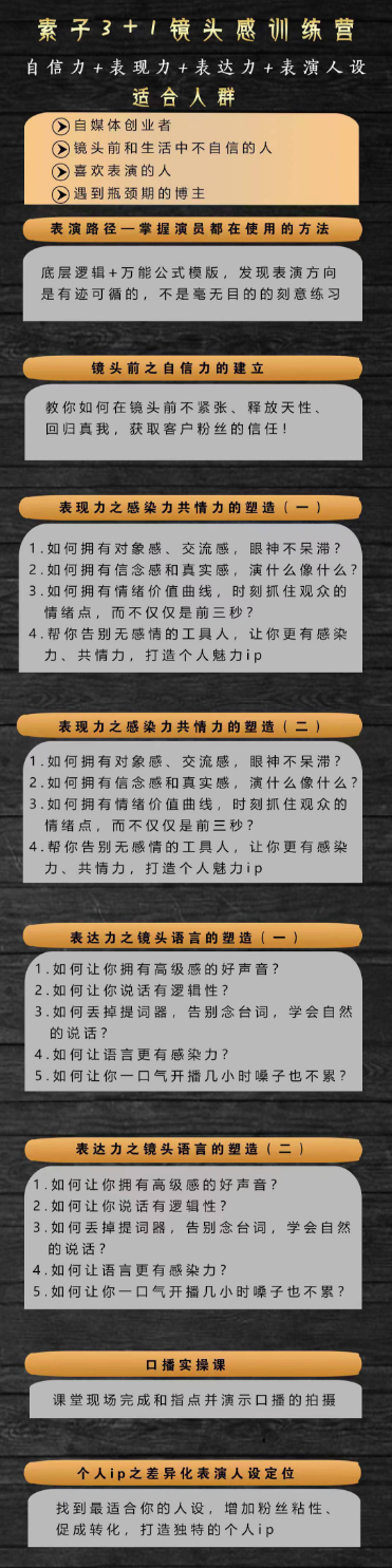 素子表现力训练营