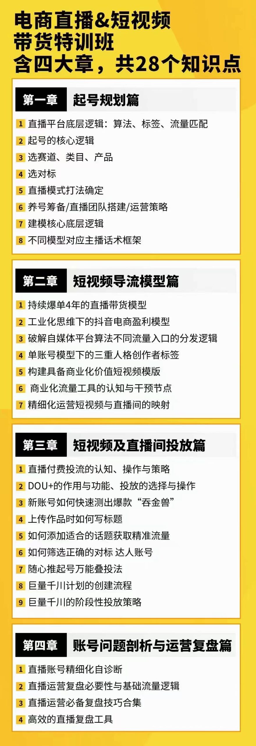 直播带货模型落地课