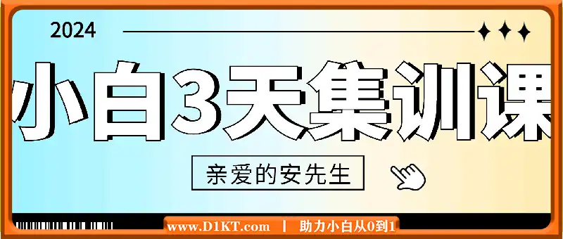 亲爱的安先生-小白3天集训课