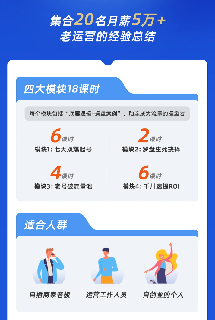 抖音直播带货陪跑课程，起号稳号，视频千川全系列