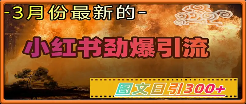 小红书超劲爆引流手段，图文日引300+轻松变现1W
