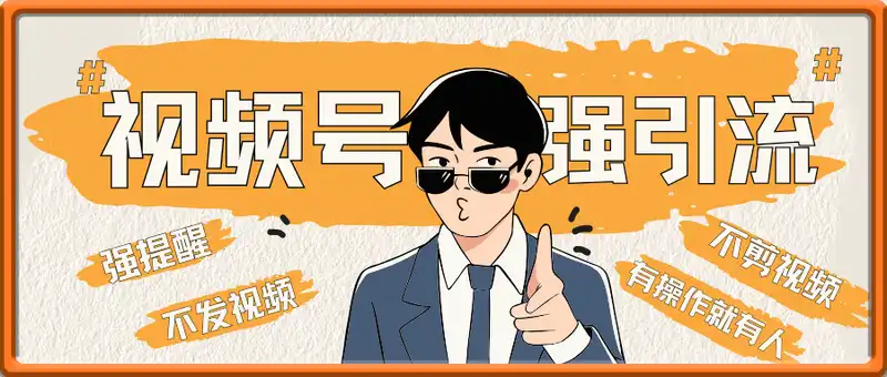 视频号私信，强提醒，不发视频，不剪视频，有操作就有人，单人单日引流100