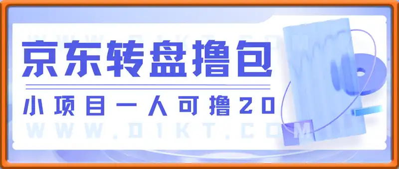 京东健康转盘撸包，小项目一人可撸20