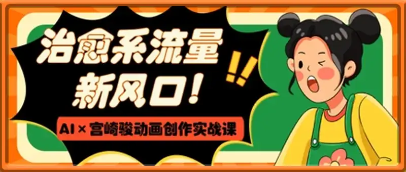 治愈系流量新风口，AI+宫崎骏动画创作实战课，从0到1打造爆款视频