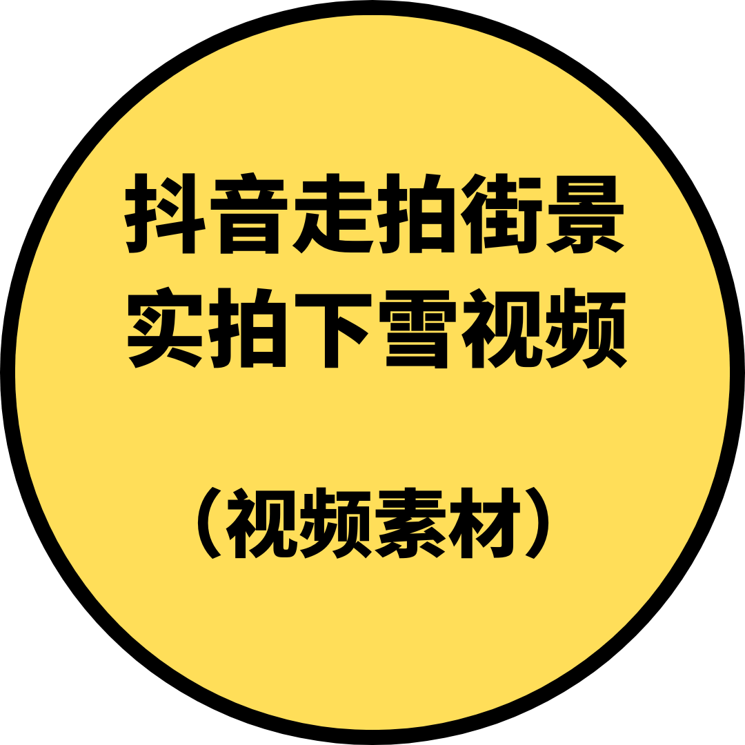 抖音走拍街景实拍下雪视频