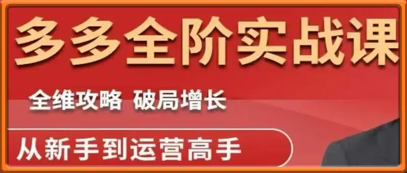 拼多多2025全阶实战课程