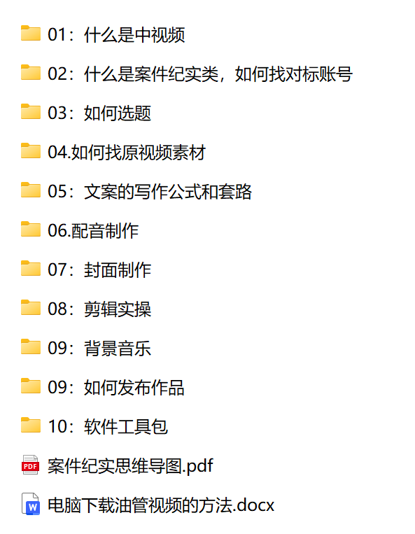 大案纪实解说课，知名博主课程