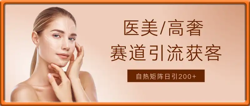 医美/高奢 赛道引流获客，自热矩阵日引200+