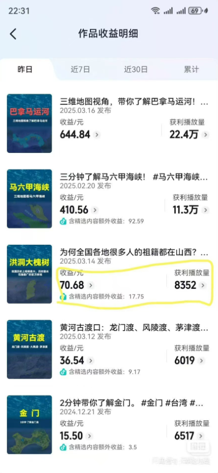 AI地理科普视频制作，简单易懂，可进抖音独家精选，抖音点赞超高赛道