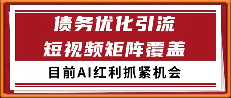小红书某音债务优化赛道引流获客 自热矩阵日引200+