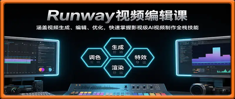 Runway视频编辑课，涵盖视频生成、编辑、优化，快速掌握影视级AI视频制作全栈技能