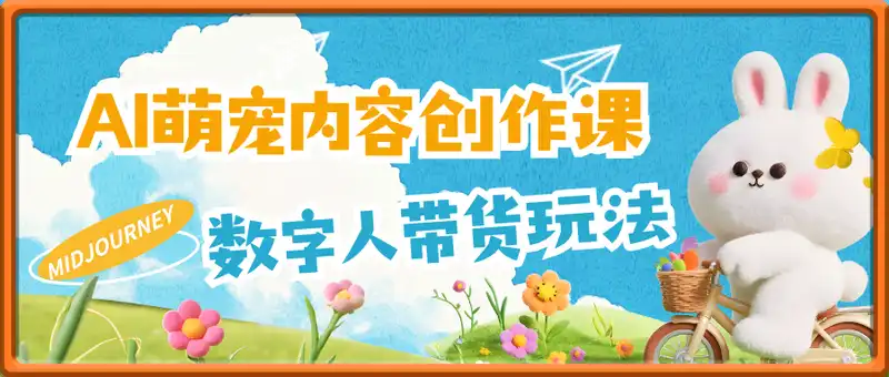 AI萌宠内容创作课，Midjourney制图到可灵视频，数字人带货玩法