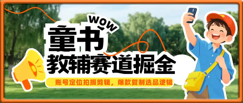 童书教辅赛道掘金，账号定位拍摄剪辑，爆款复制选品逻辑，从0到百万销量