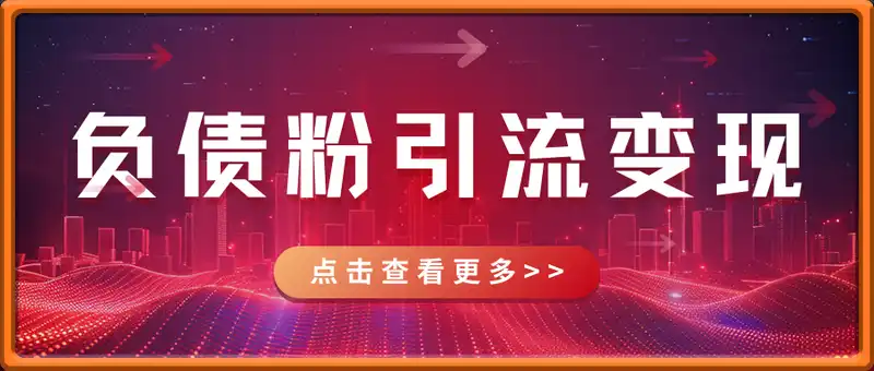负债人群引流变现