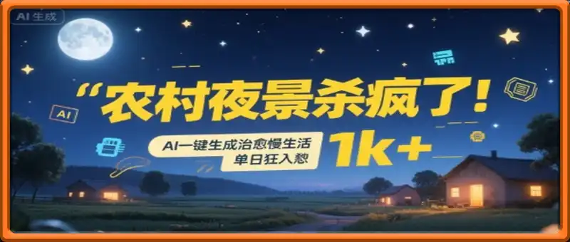 AI制作农村夜景