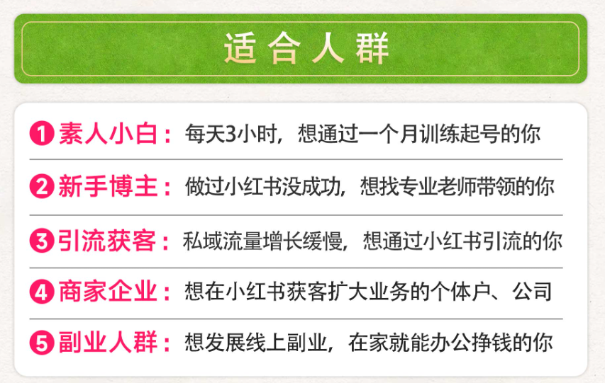 小红书图文陪跑训练营