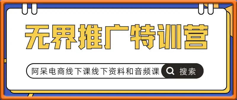 阿呆电商线下课-最新无界推广特训营2025