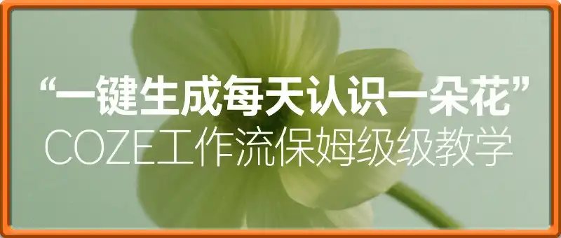 一键生成“每天认识一朵花”短视频