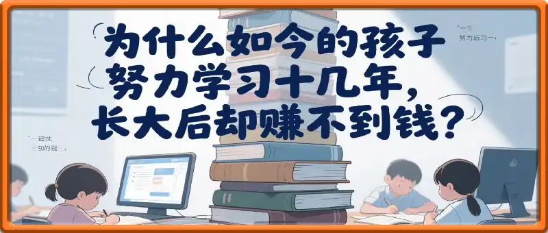 付费文：为什么如今的孩子努力学习十几年，长大 后却赚不到钱?