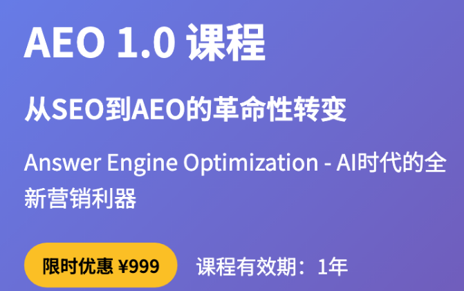2025年谷歌AEO课程